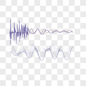 科技感渐变光波声波韵律元素图片