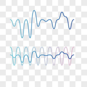 科技感渐变光波声波韵律元素图片