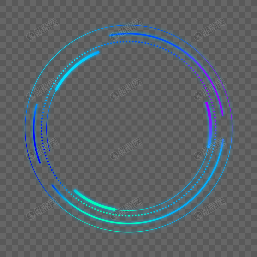 科技感光圈外发光渐变边框图片