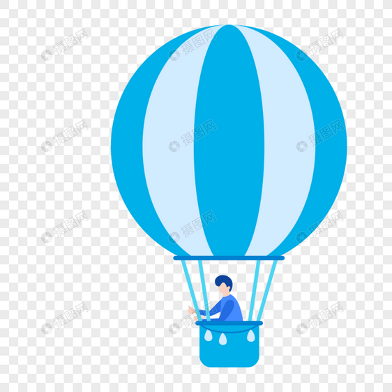 热气球图标免抠矢量插画素材图片
