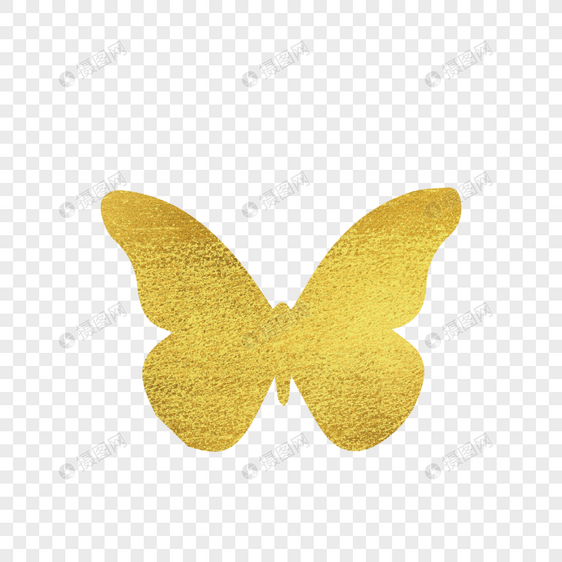 金色蝴蝶剪纸图片