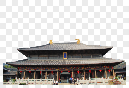 中国五大佛山雪窦寺大殿图片