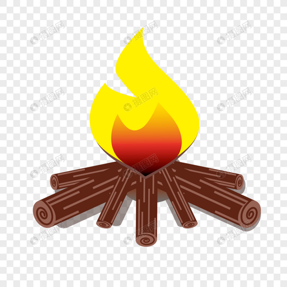 火把节篝火火把火焰木棍户外露营图片