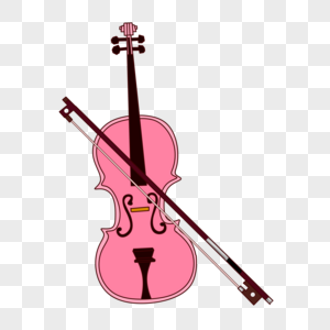 粉色小提琴图片