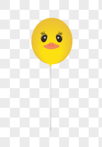 黄色小鸭气球图片