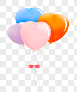 心形气球情人节素材高清图片素材