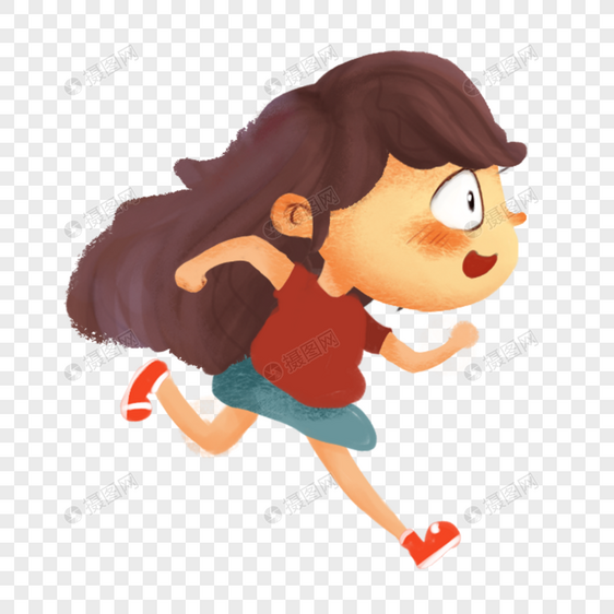 奔跑的小女孩图片