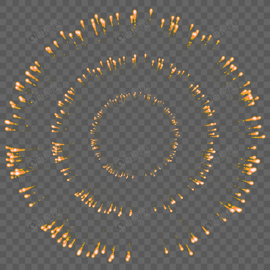 橙色光芒放射效果图片