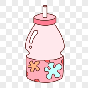 乳酸菌苏打水手绘图片