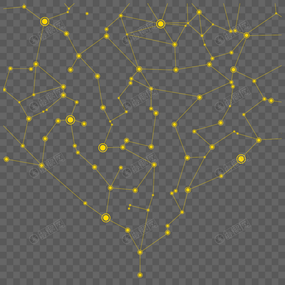 金黄星点效果元素图片