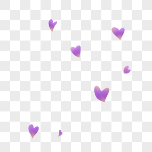 紫色爱心花瓣高清图片