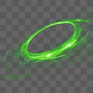 绿色曲线光圈效果元素图片