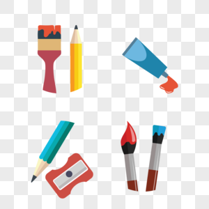 绘画工具涂料颜料素材图标图片
