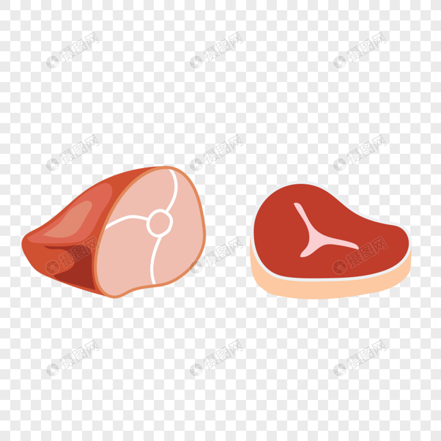 肉火腿矢量图标图片