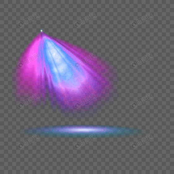 紫色放射光源效果元素图片