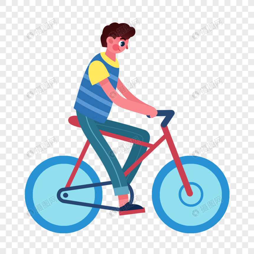 骑自行车人物图片