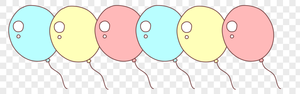 彩色的气球花边图片