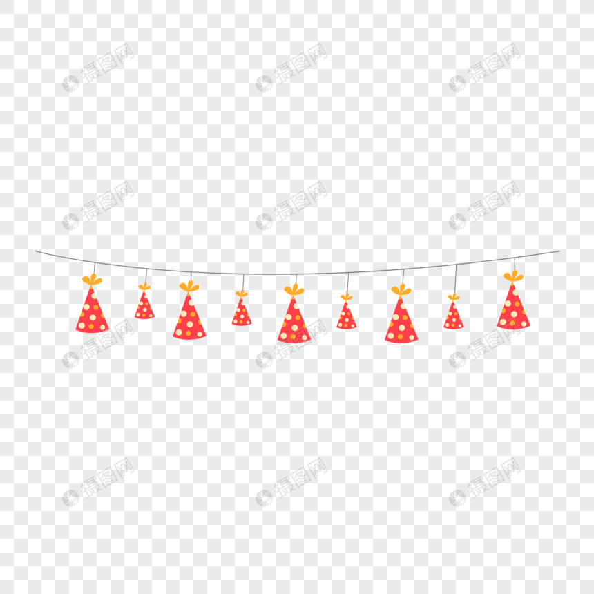 生日寿星帽子圣诞party彩旗图片