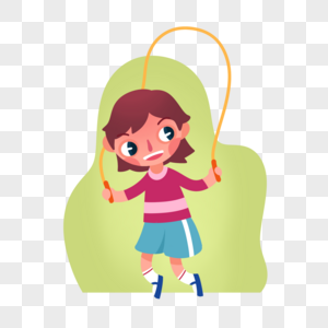 跳绳儿童体育游戏素材高清图片