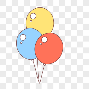 三个鲜艳的气球图片