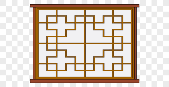 卡通窗户古代花窗高清图片