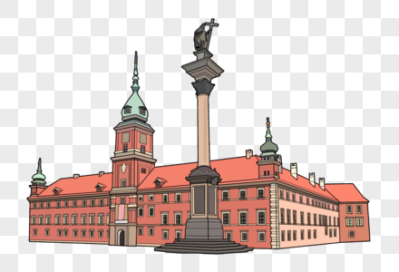 华沙城堡广场高清图片