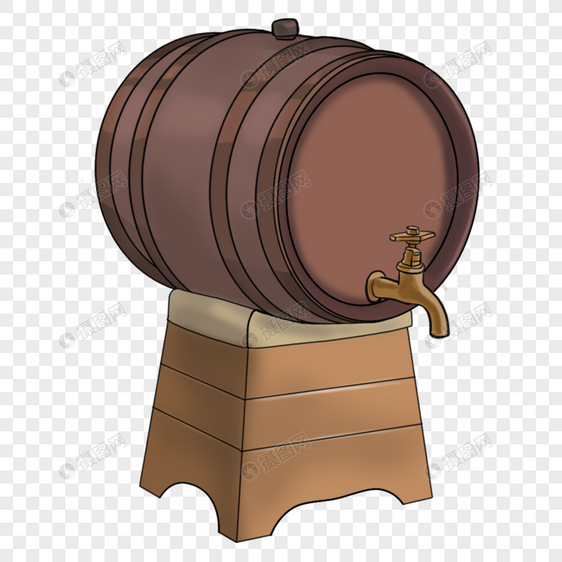 卡通啤酒桶图片