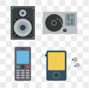 手机和音乐播放器和音响图片