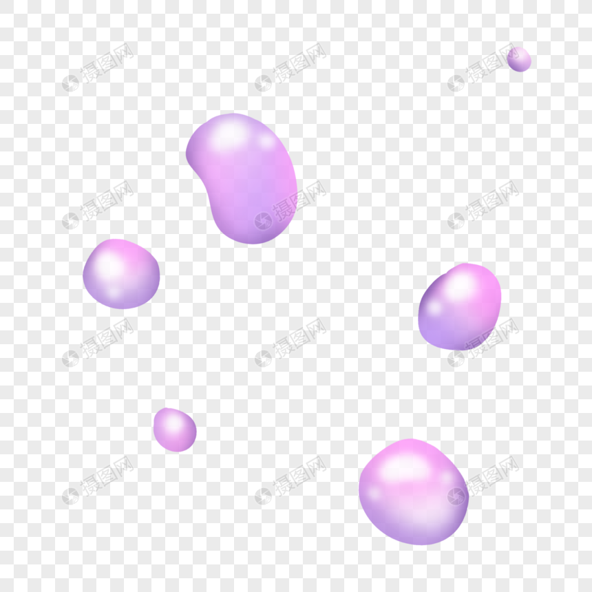 半透明紫色泡泡图片