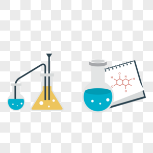 化学实验试管矢量元素图片