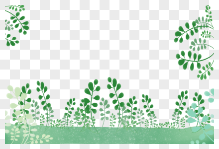 清新森系绿色草地植物背景图片