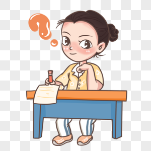 卡通人物做作业图片_卡通人物做作业素材_卡通人物做作业高清图片_摄图网图片下载
