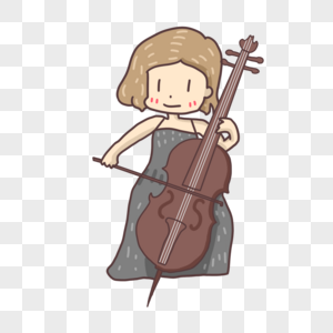 演奏大提琴的女孩图片