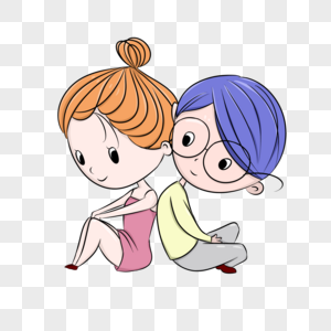 背对背拥抱图片