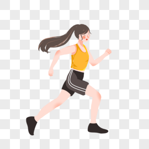 跑步运动的女孩图片