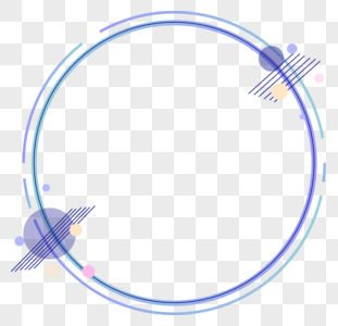 圆形科技感线条风边框元素图片