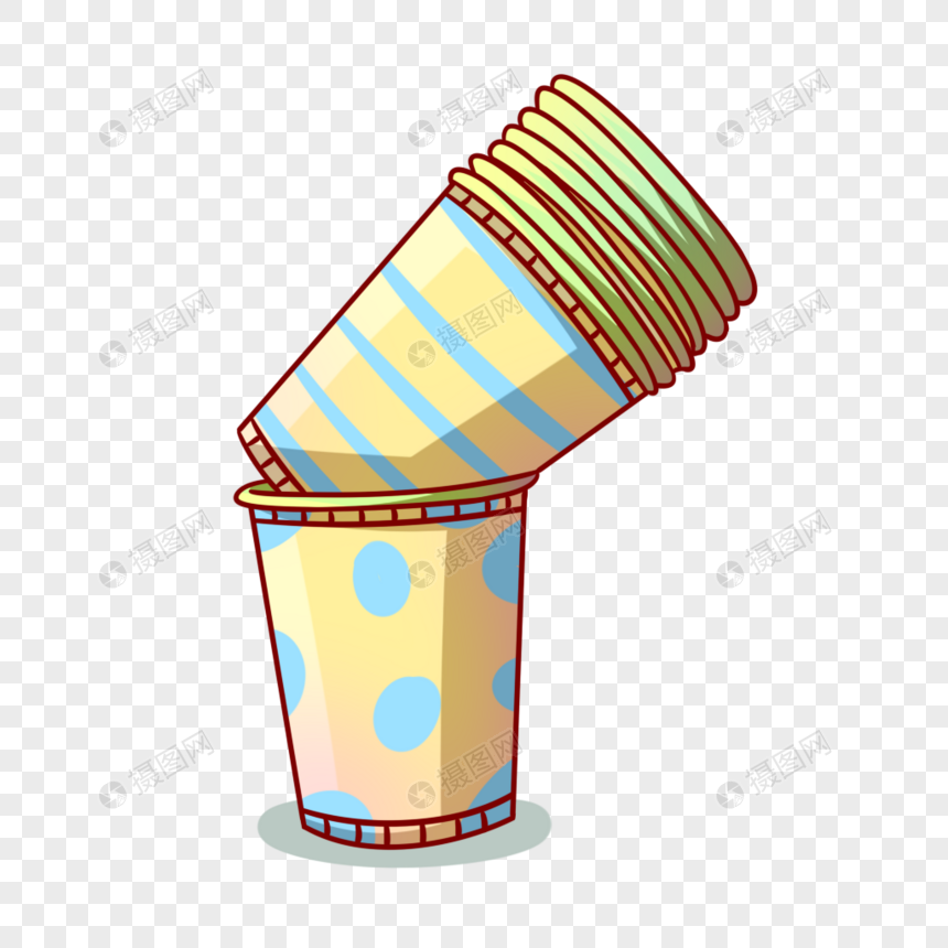 卡通纸杯子元素素材下载-正版素材401483022-摄图网
