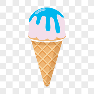 卡通手绘夏季冰淇淋甜筒美味图片