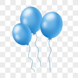 蓝色气球黄蓝色漂浮的气球免费下载高清图片