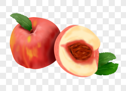 桃子两颗桃子高清图片