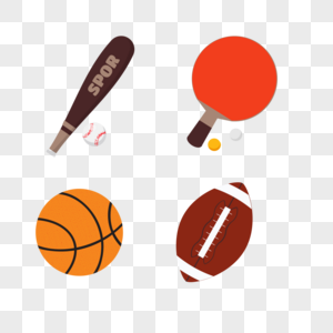 棒球乒乓球篮球橄榄球矢量元素图片