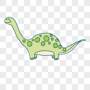 恐龙白垩纪长颈龙高清图片