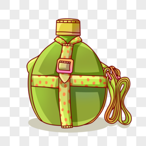 卡通军用水壶图片素材