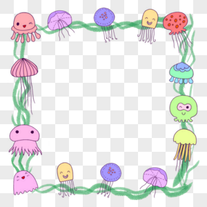 神奇水母边框素材