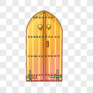 卡通木门卡通门型高清图片