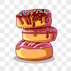 卡通面包甜甜圈图片
