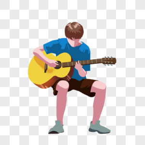 弹吉他的人图片