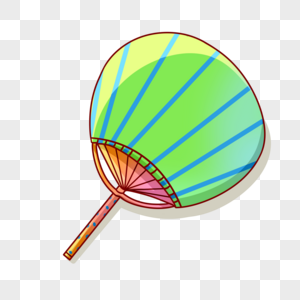夏季乘凉扇卡通扇子素材