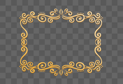 金色欧式边框元素素材下载 正版素材 摄图网