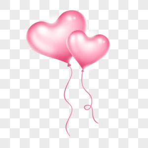 粉红色爱心气球图片